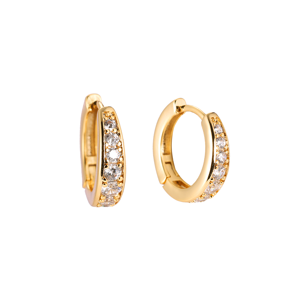 Neun Diamond Gold-plated Earrings