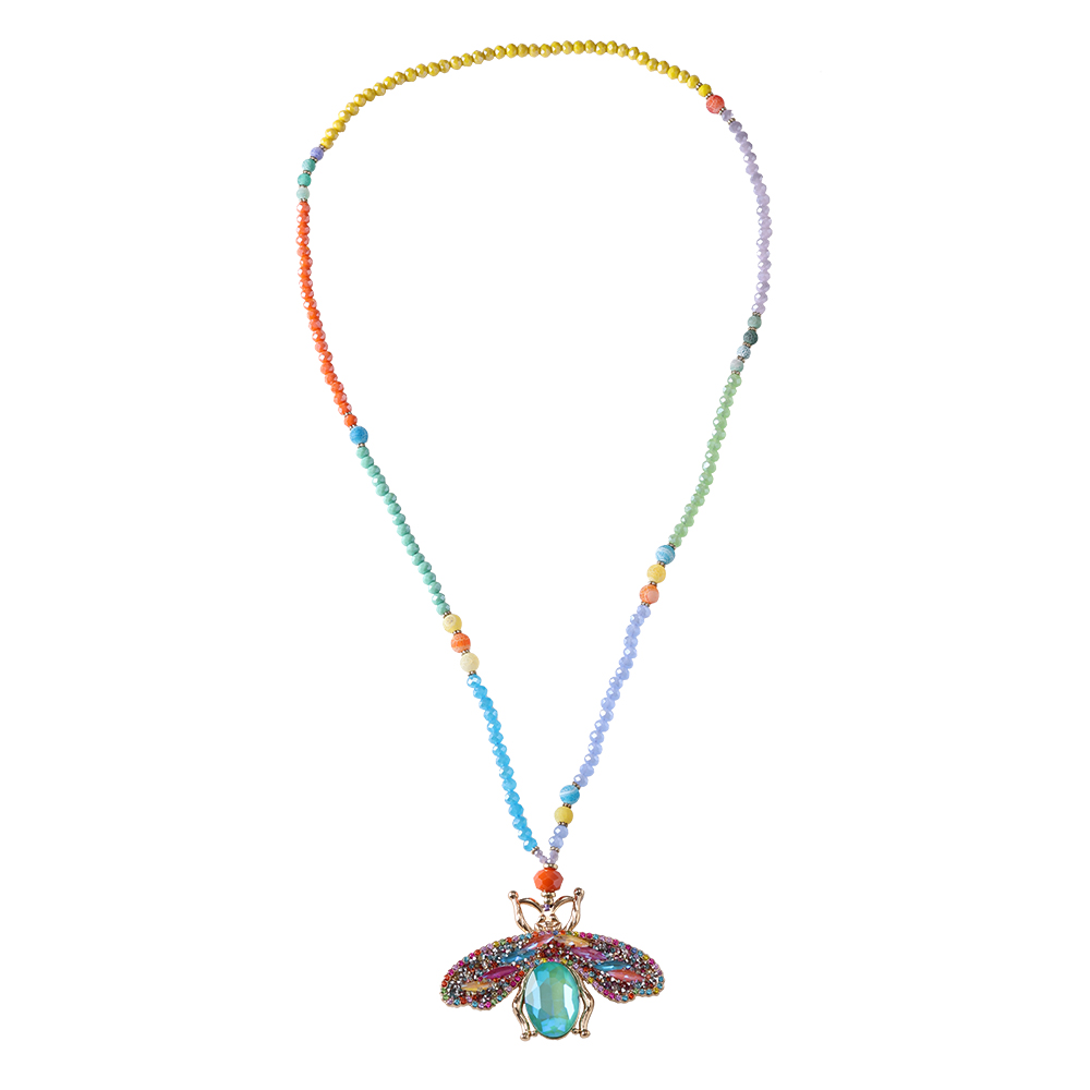 88cm Beads Butterfly Necklace