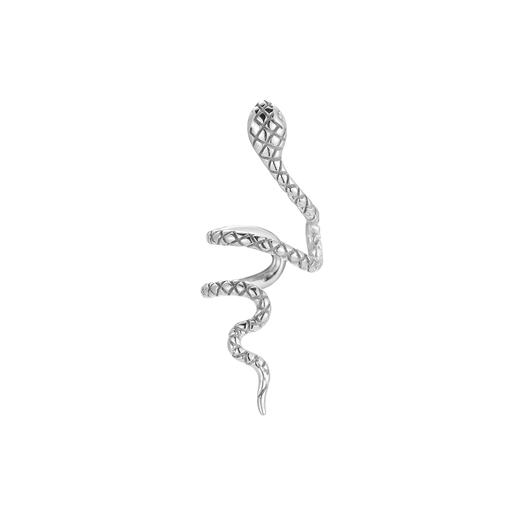 Slithering Viper Stainless Steel Earcuff