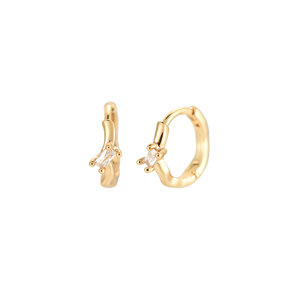 Glimmer Wave Gold-plated Earrings