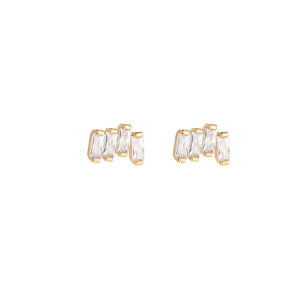 Off Balance Gold Plated Earstud