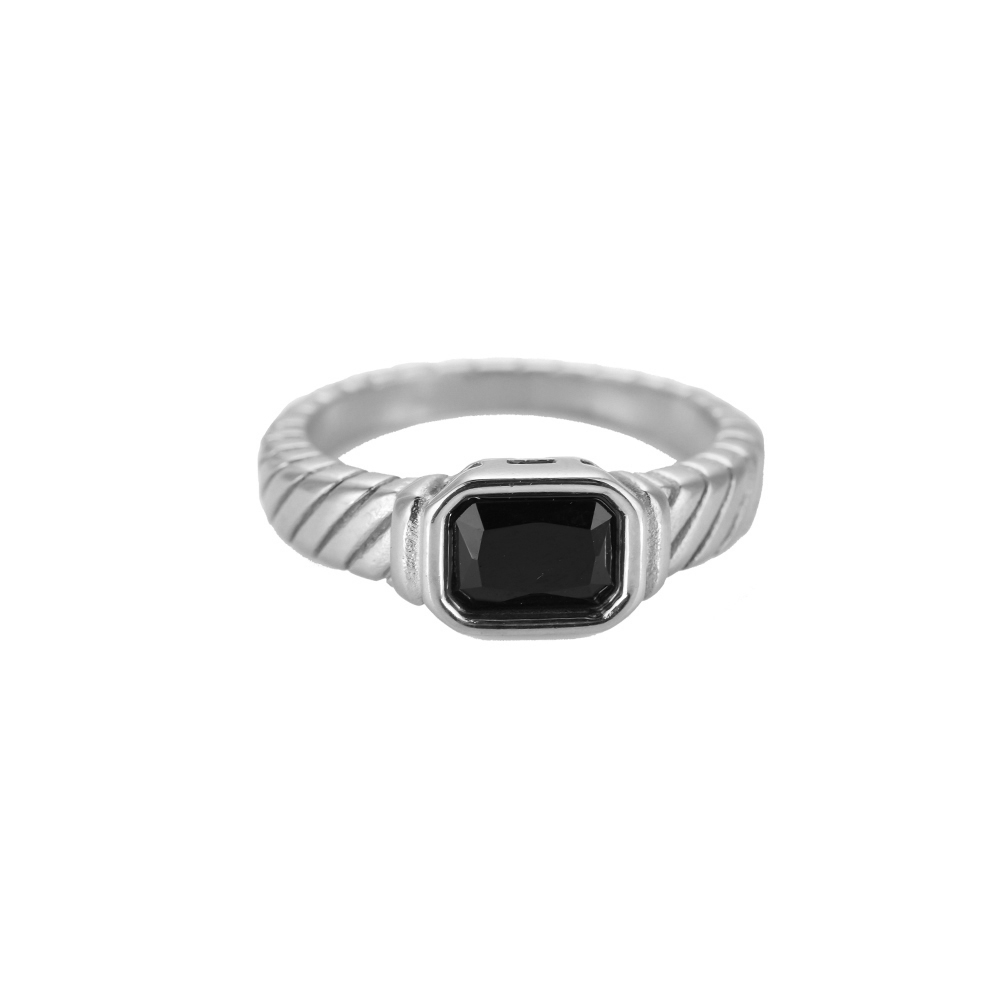 Manila Cube Stainless Steel Ring