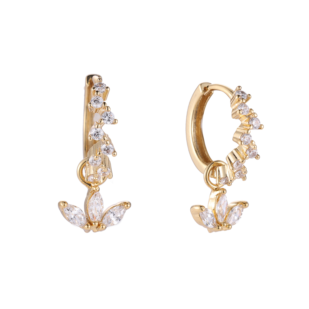 Flower Ascension Gold-plated Earrings