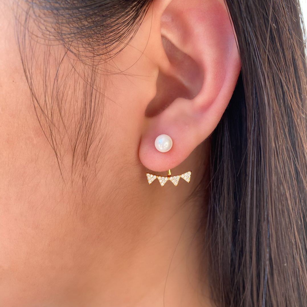 Pearl Sienna Copper Earrings