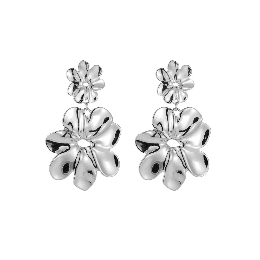 Schöne Blüte Stainless Steel Earrings