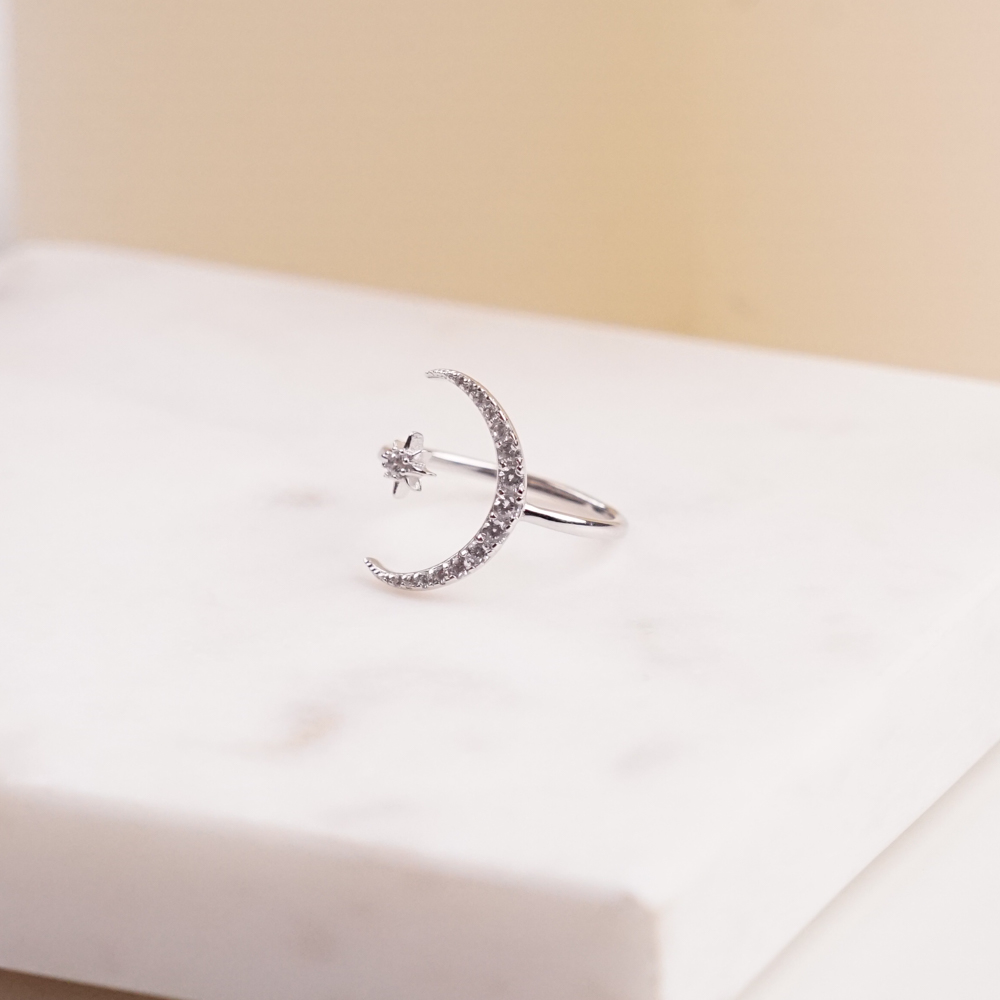 New Moon 925 Silber Ring     
