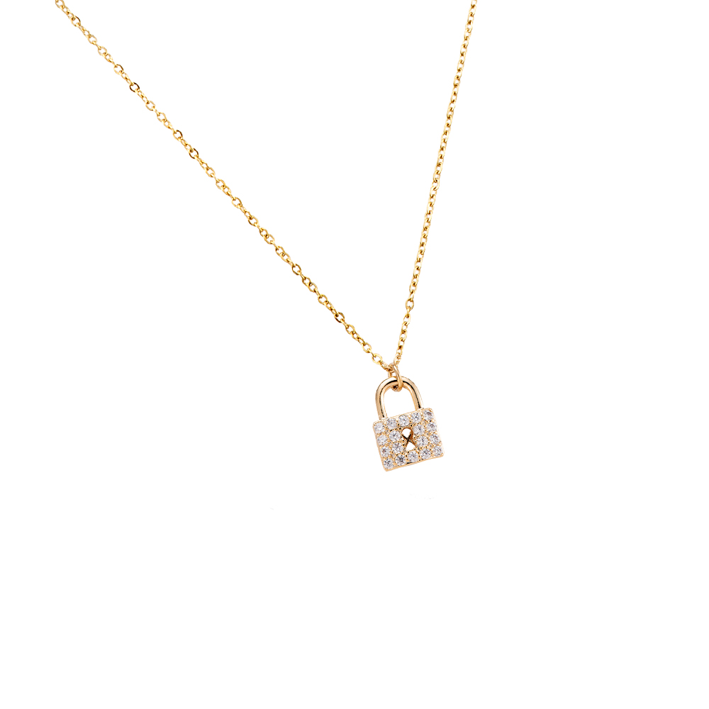 Shining Lock Stainless Steel Necklace