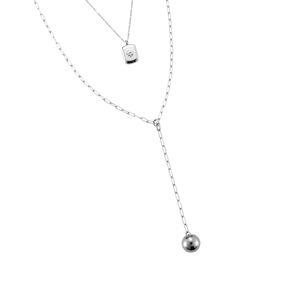 Sarai 3 Layers Stainless Steel Necklace