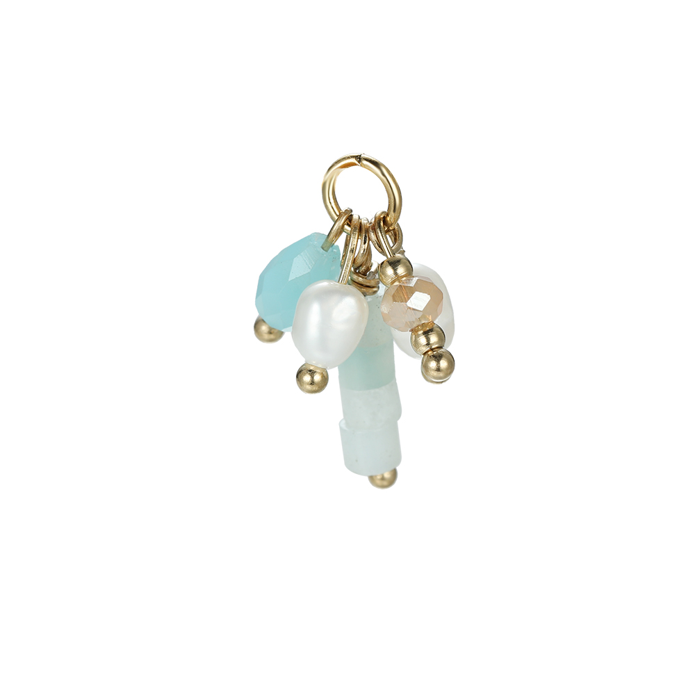 Cylinder Beads & Pearls Charm