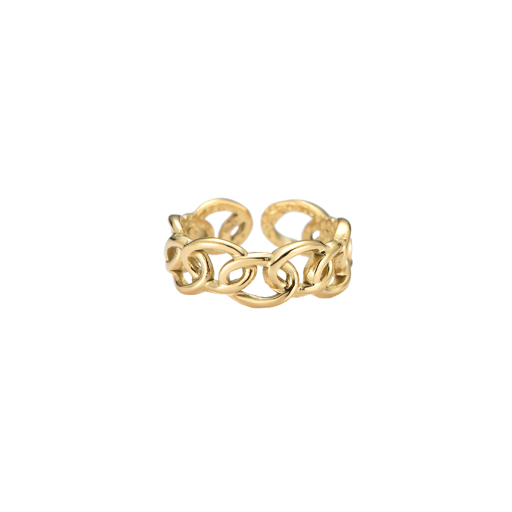 Linked Chain Stainless Steel Ring