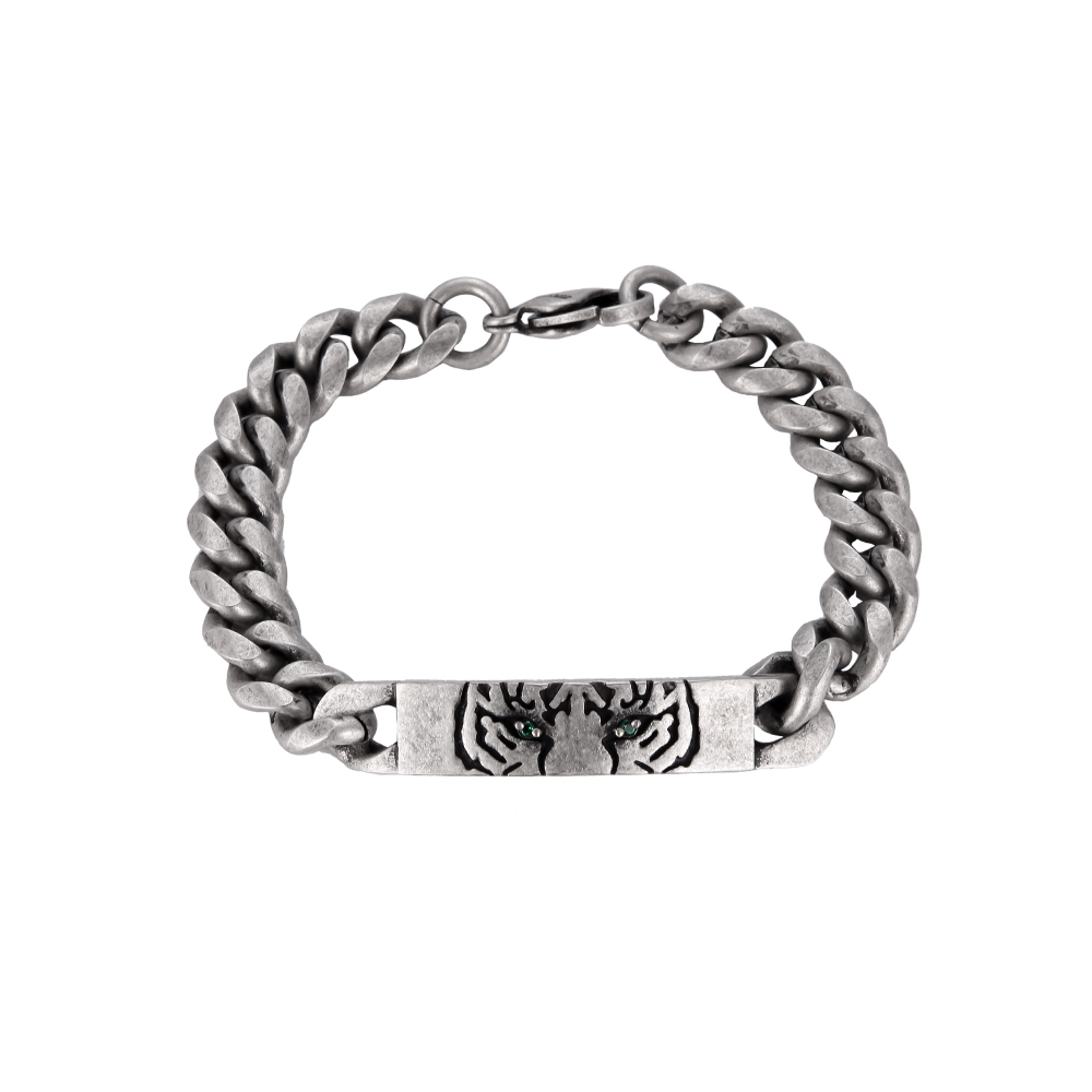 Tiger Tag Stainless Steel Bracelet