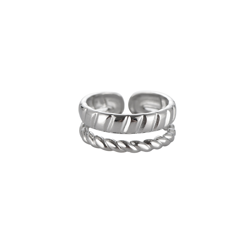 Chelsie 2 Layer Stainless Steel Ring