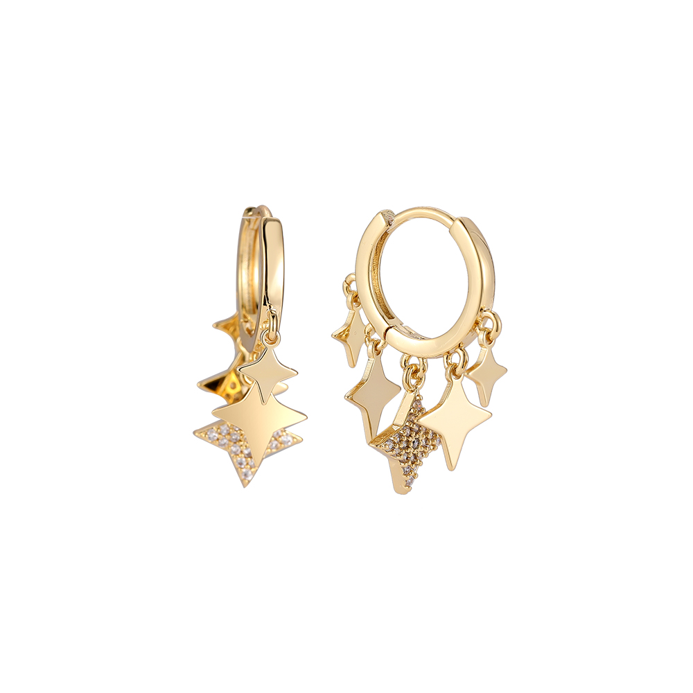 Twinkle Star Formation Gold-plated Earrings
