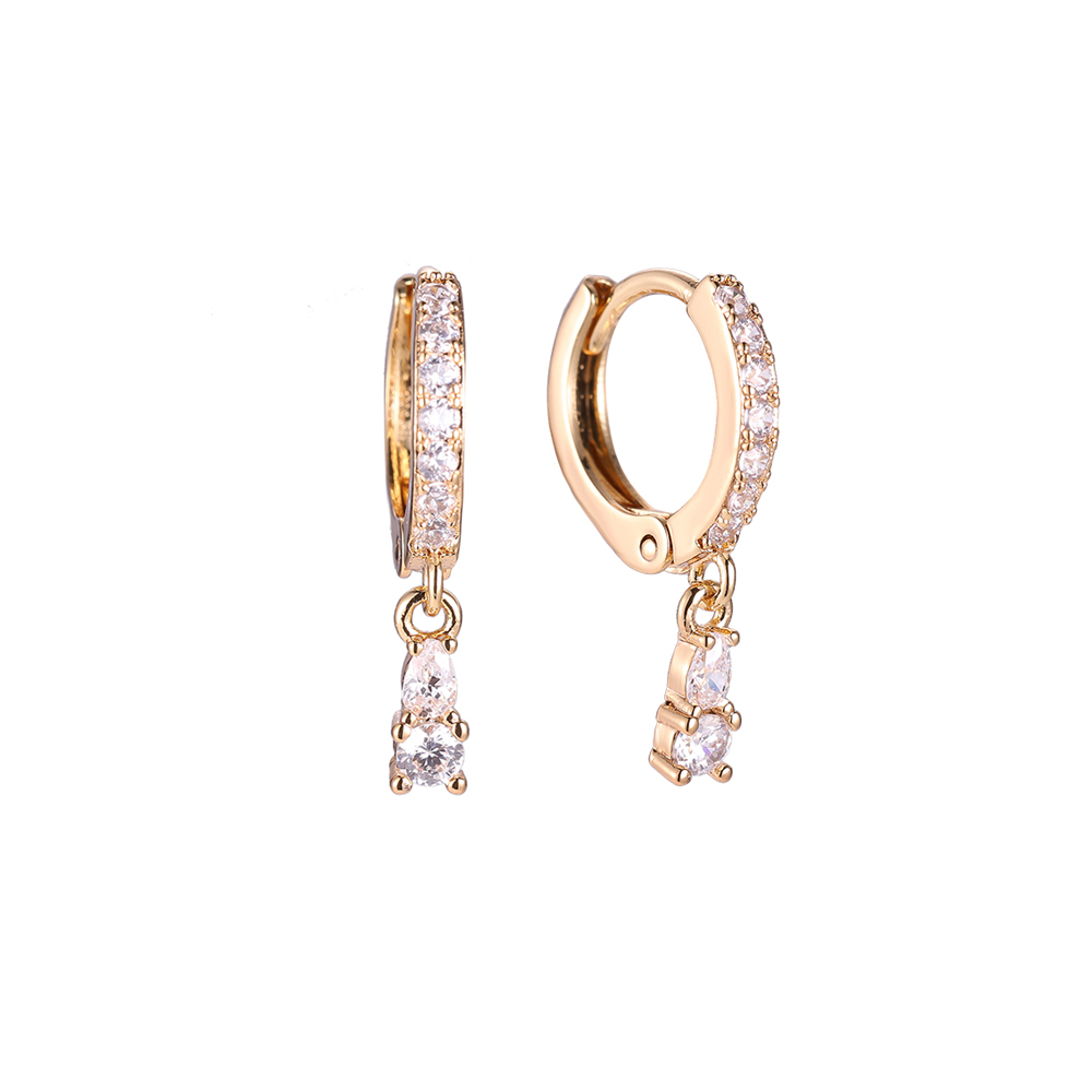 Piggyback Diamond Gold-plated Earrings