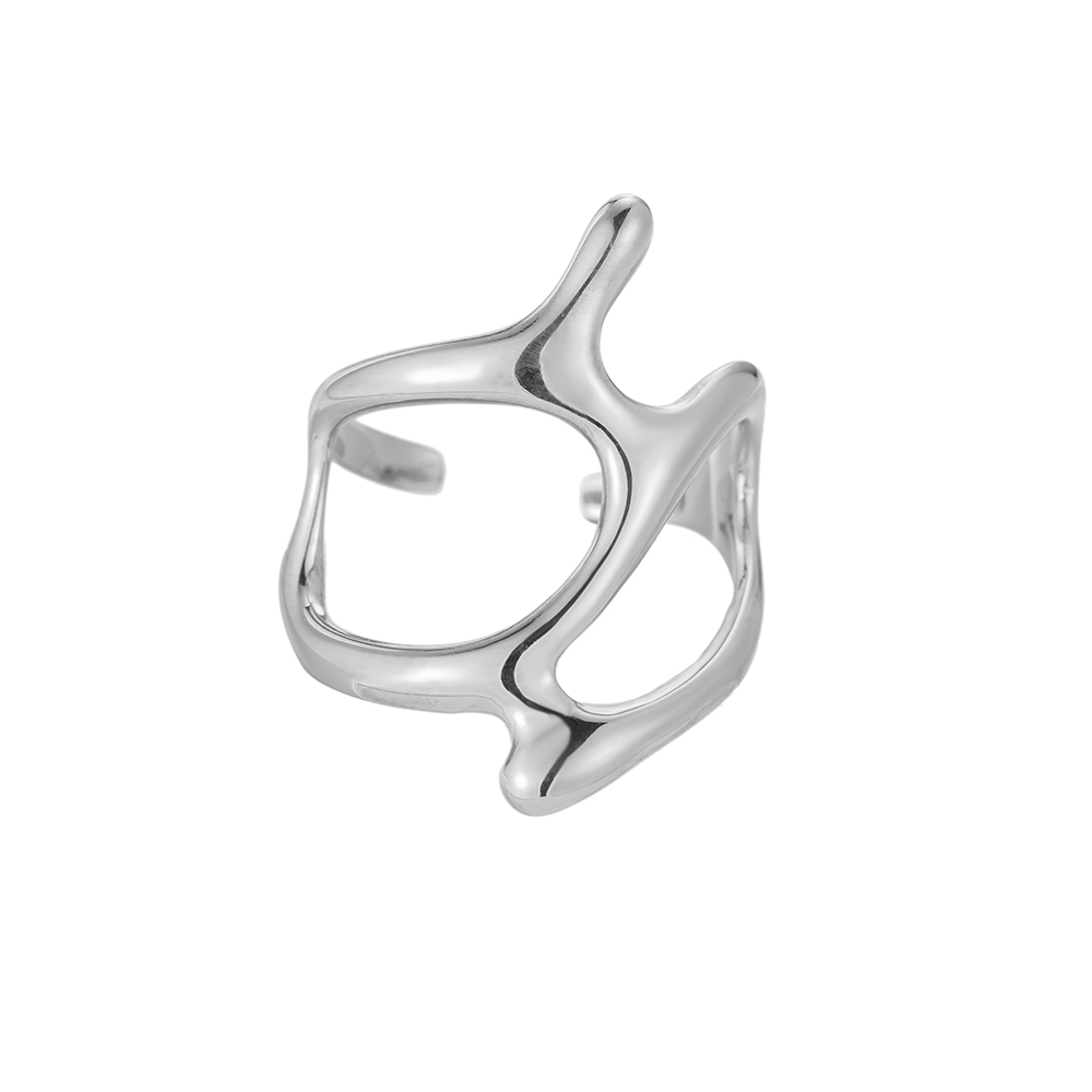 Molten Thread Web Stainless Steel Rings