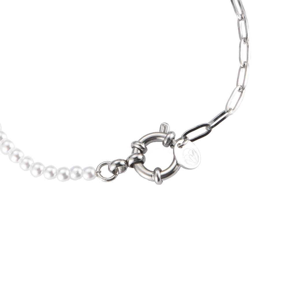 Artificial Pearls Stainless Steel Bracelet