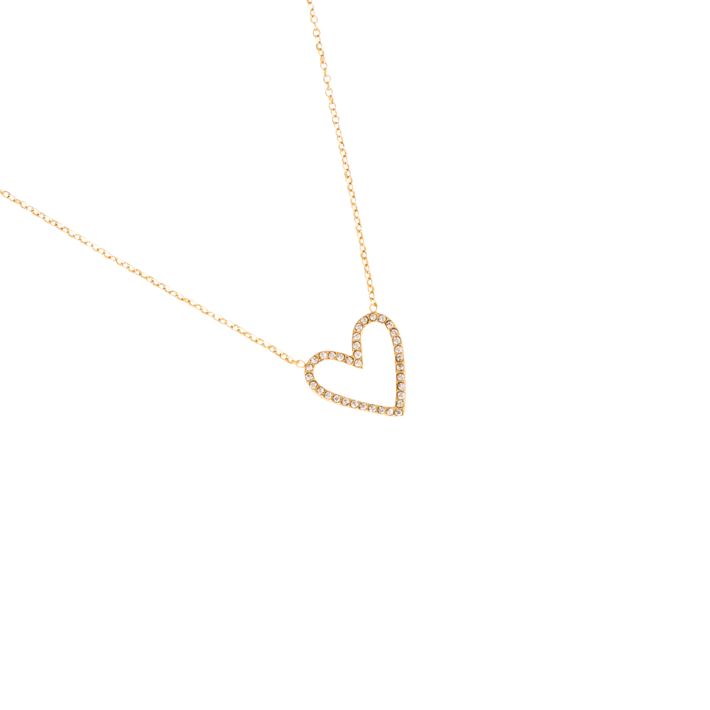 Bigger Shining Heart Stainless Steel Necklace