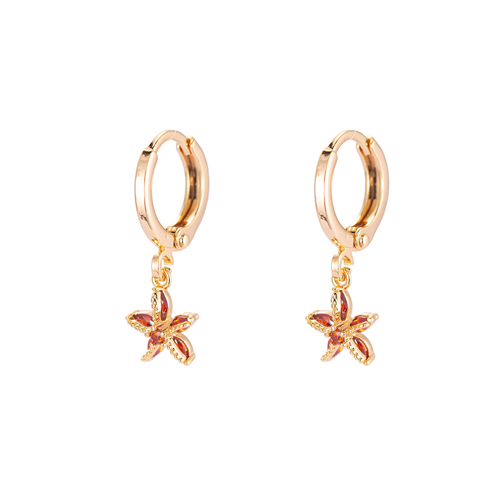 Patty Starfish Hoop Plated Earrings