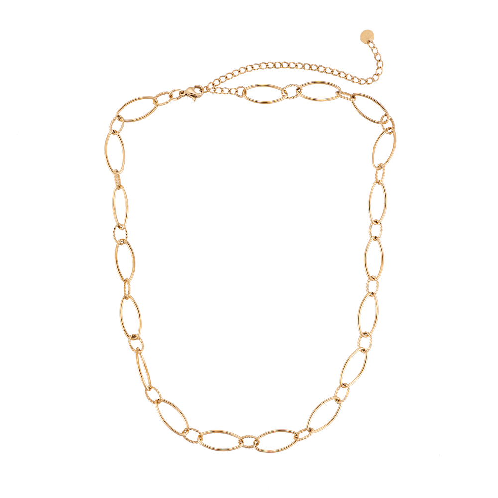 Simple Oval Chain Stainless Steel Necklace