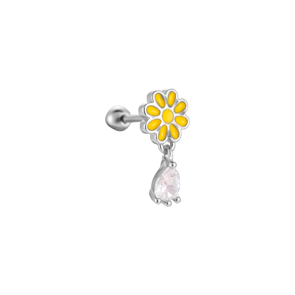 Yellow Floret Plated Piercing