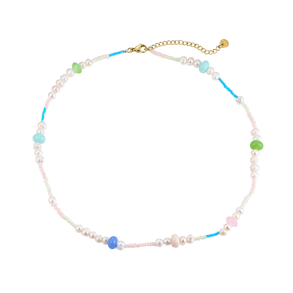 Candy Colored Beads & Pearl Kette