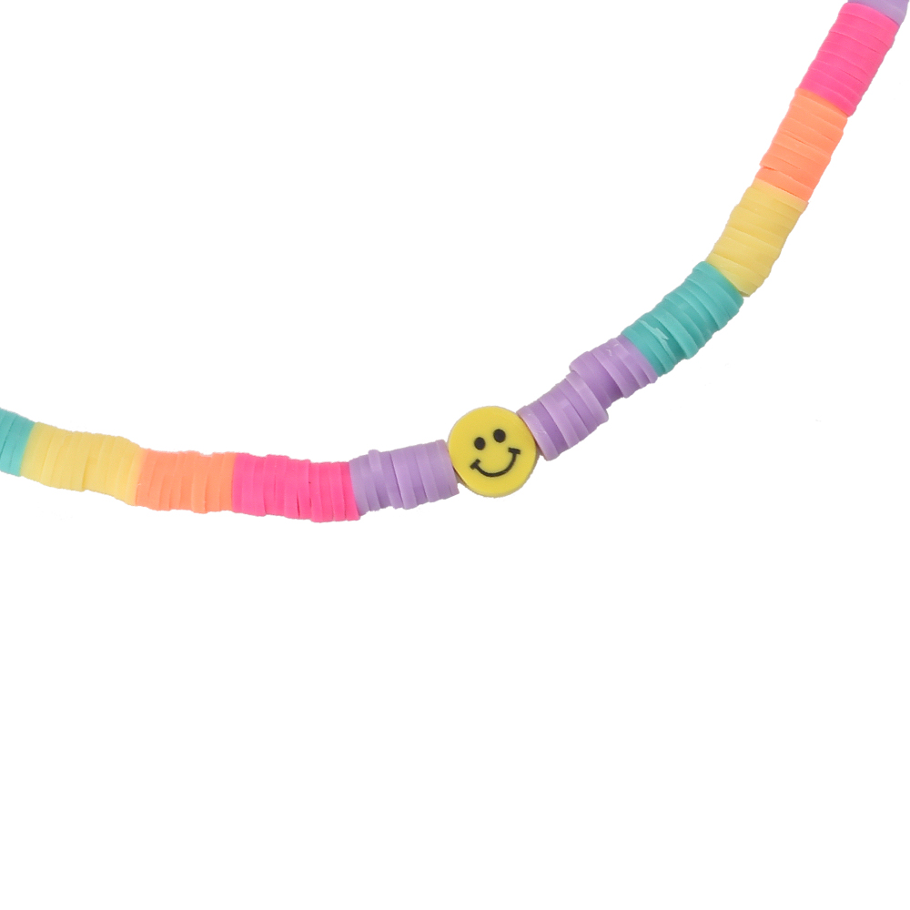 Single Yellow Smiley Beads Necklace