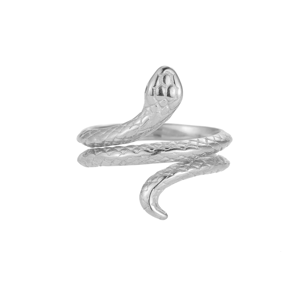 Vipera Coil Snake Edelstahl Ring
