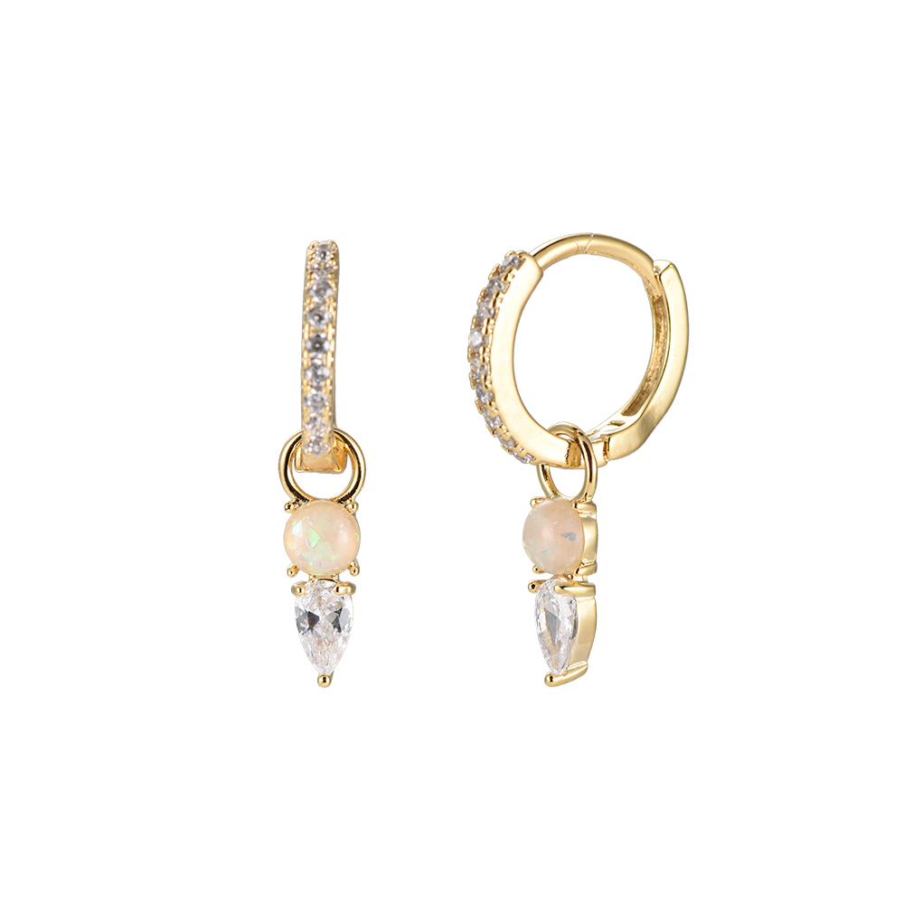 Opal Diamond Plated Earrings