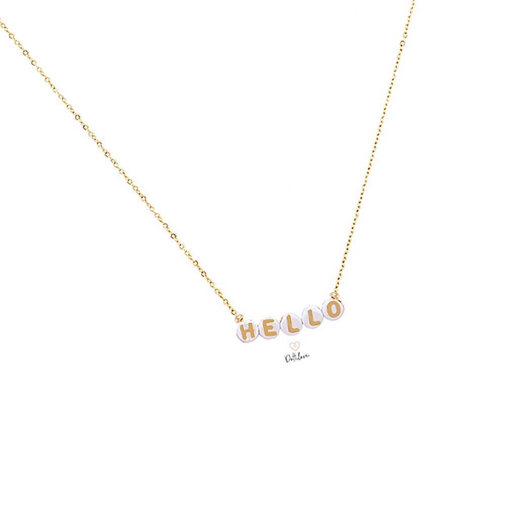 H.E.L.L.O Stainless Steel Necklace