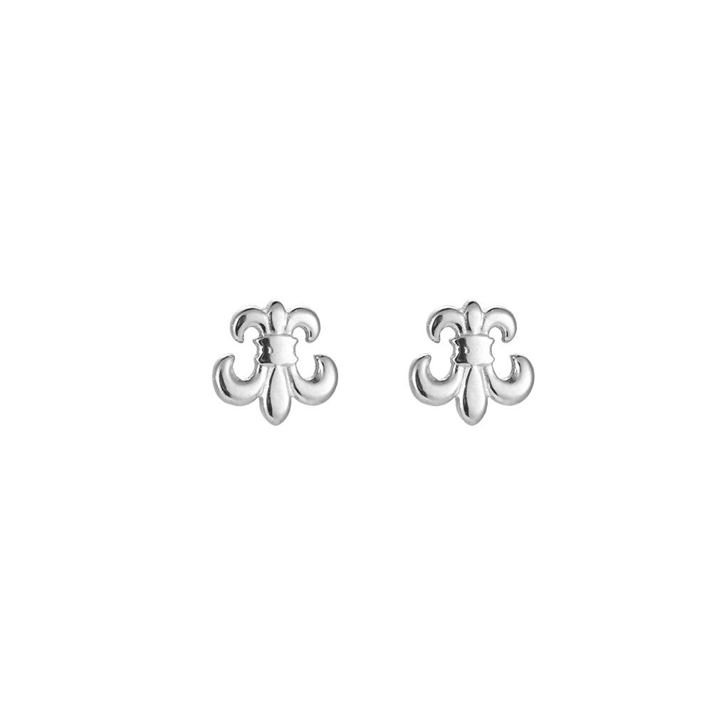 Flower Symbol Stainless Steel Earrings