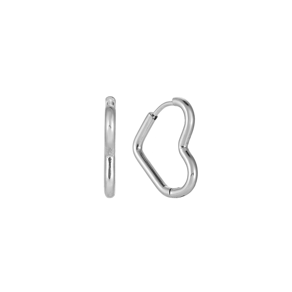 Heart Outline Stainless Steel Earrings