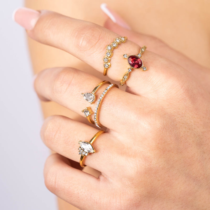Elegant Daisy Stainless Steel Ring