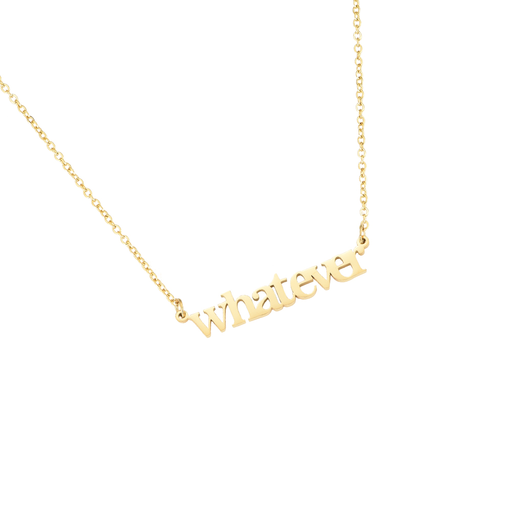Whatever Tag Stainless Steel Necklace