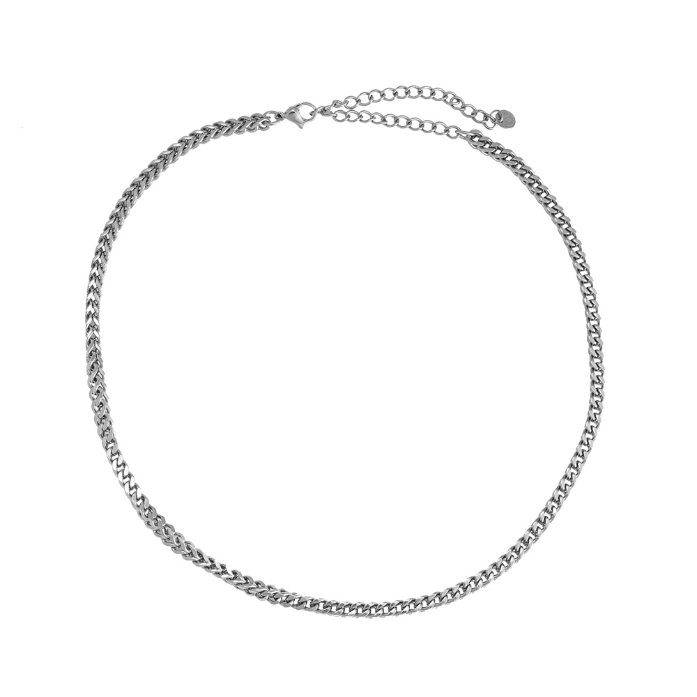 Cubic Square Chain Steel Necklace
