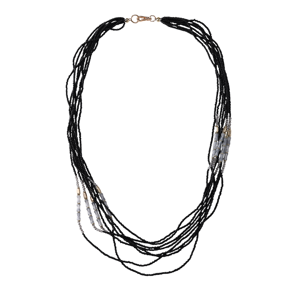 2*51cm Beads Lavender Necklace