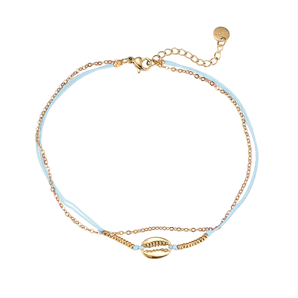 Seashell Crown Stainless Steel Anklet