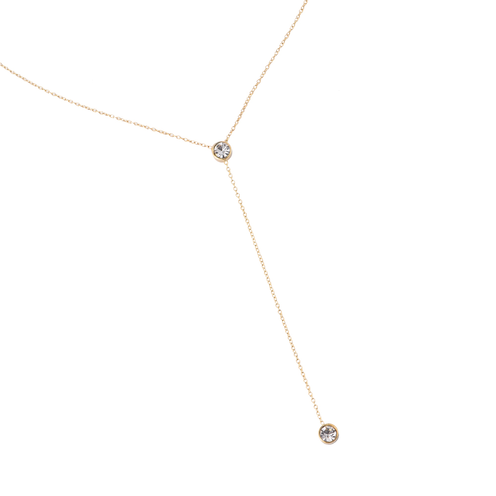 Pendulum Orb Diamond Stainless Steel Necklace