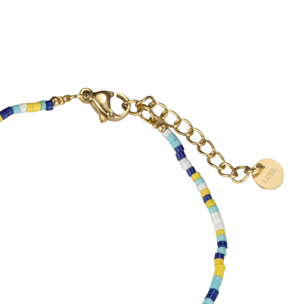 Blue Eye Miyuki Beads Stainless Steel Bracelet