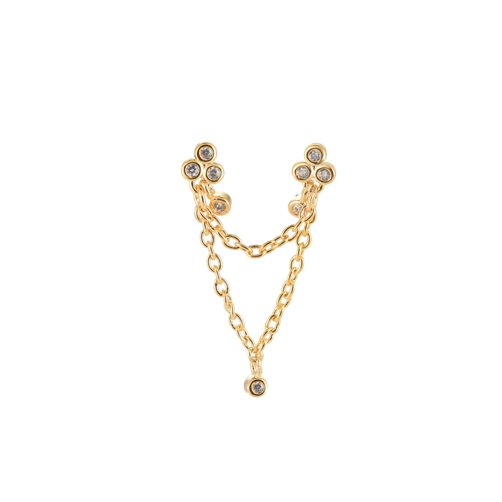 Flory Chain Plated Earrings