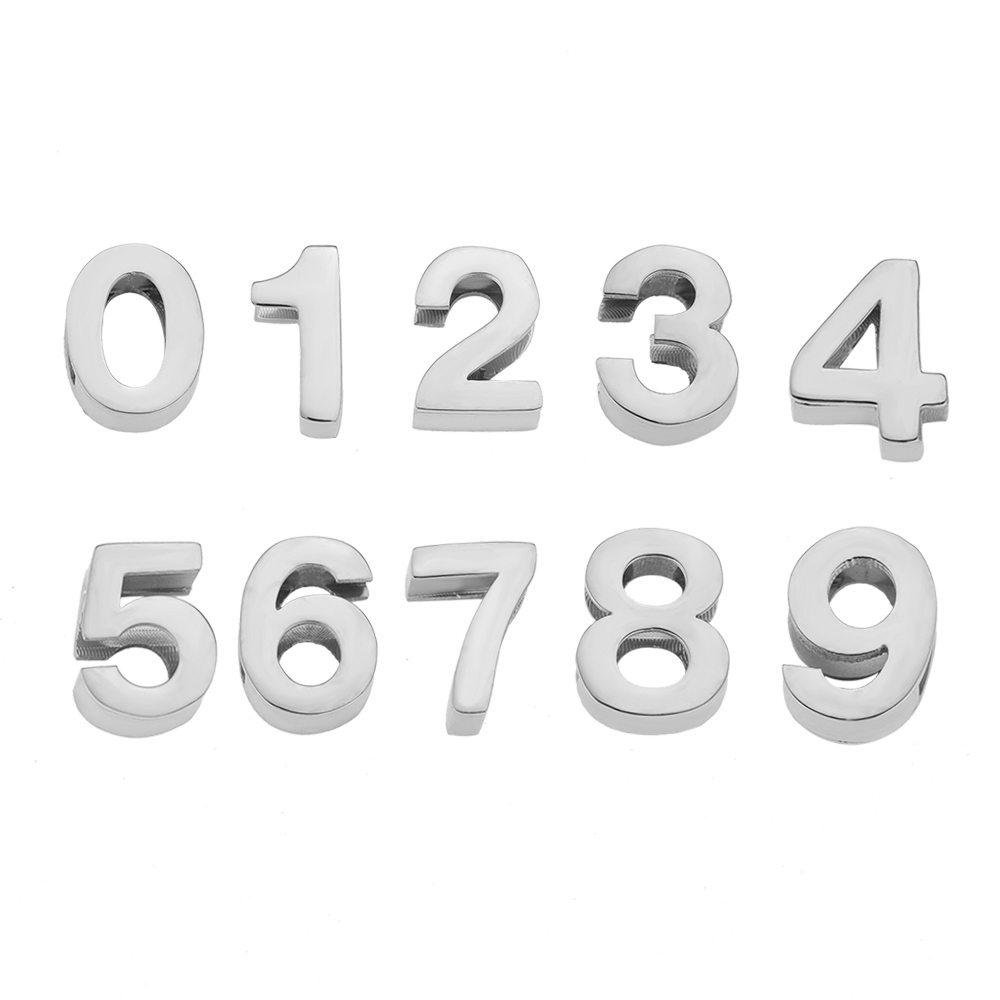 Sliding Numbers Stainless Steel Charm