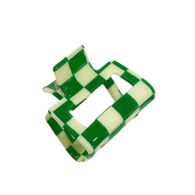 Tessellated Acryl Green Square Haarklammer    