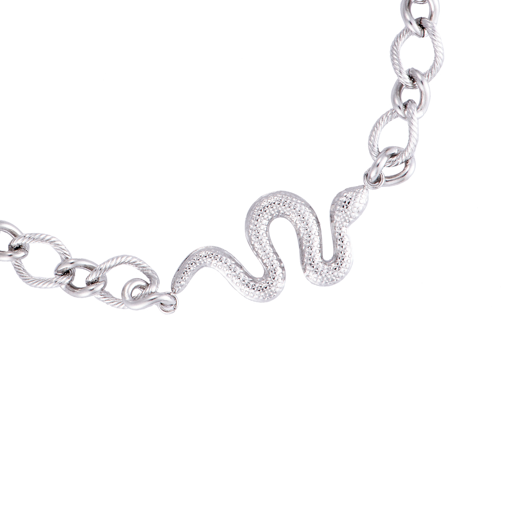 Big Whirling Snake Stainless steel Necklace