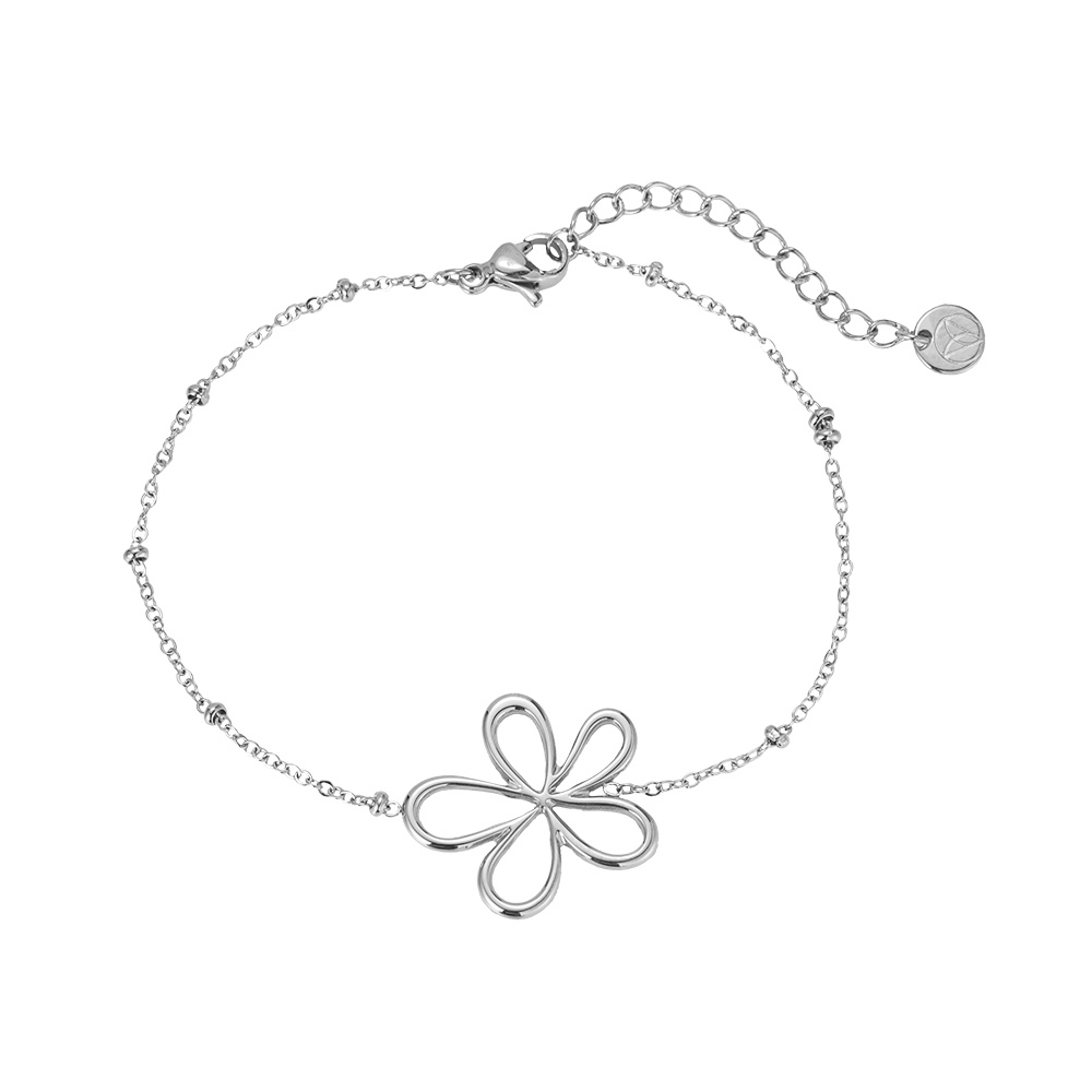 Simple Flower Stainless Steel Bracelet