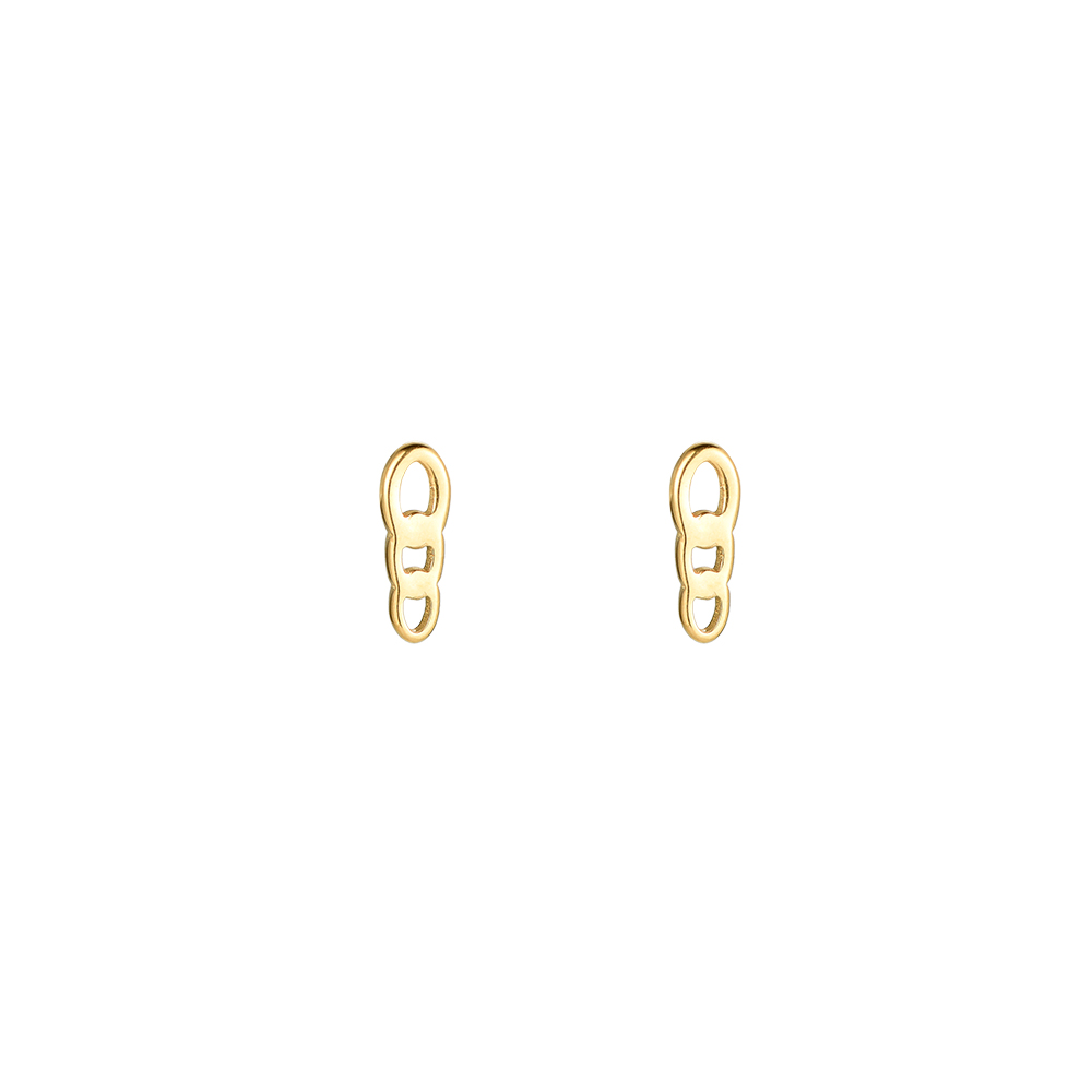 Tiny Chain Stainless Steel Ear Studs