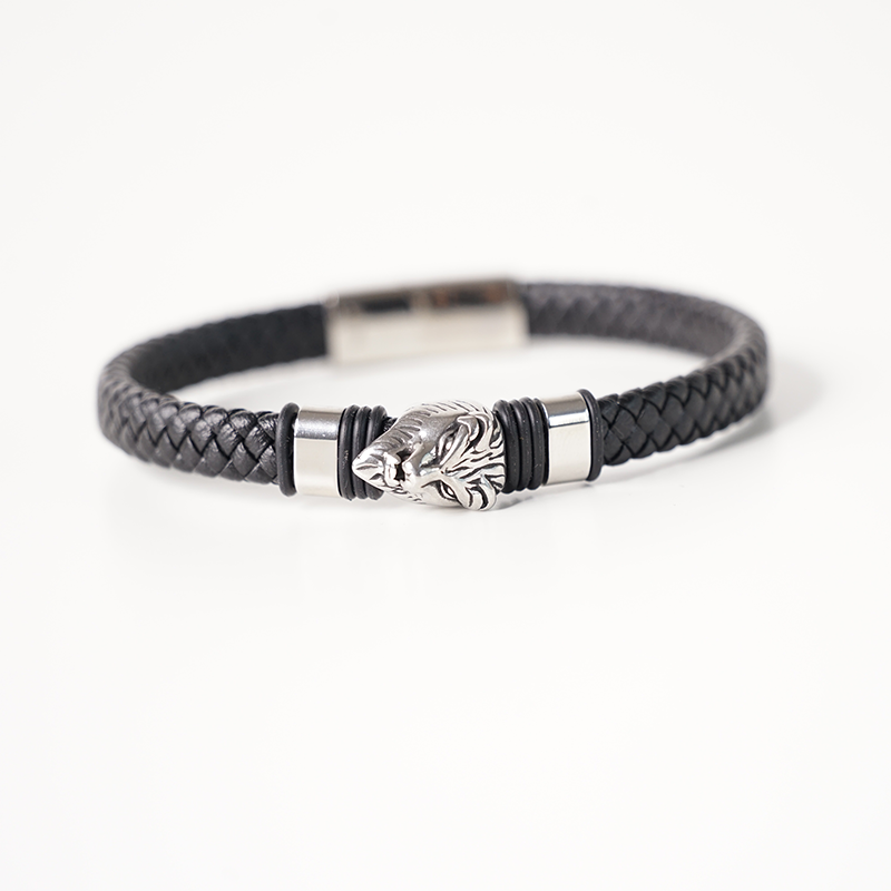 Tiger Leather Stainless Stell Bracelet