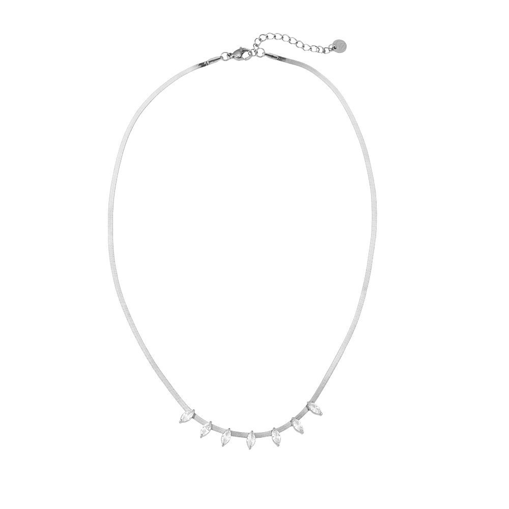 Glücksblätter Diamond Stainless Steel Necklace