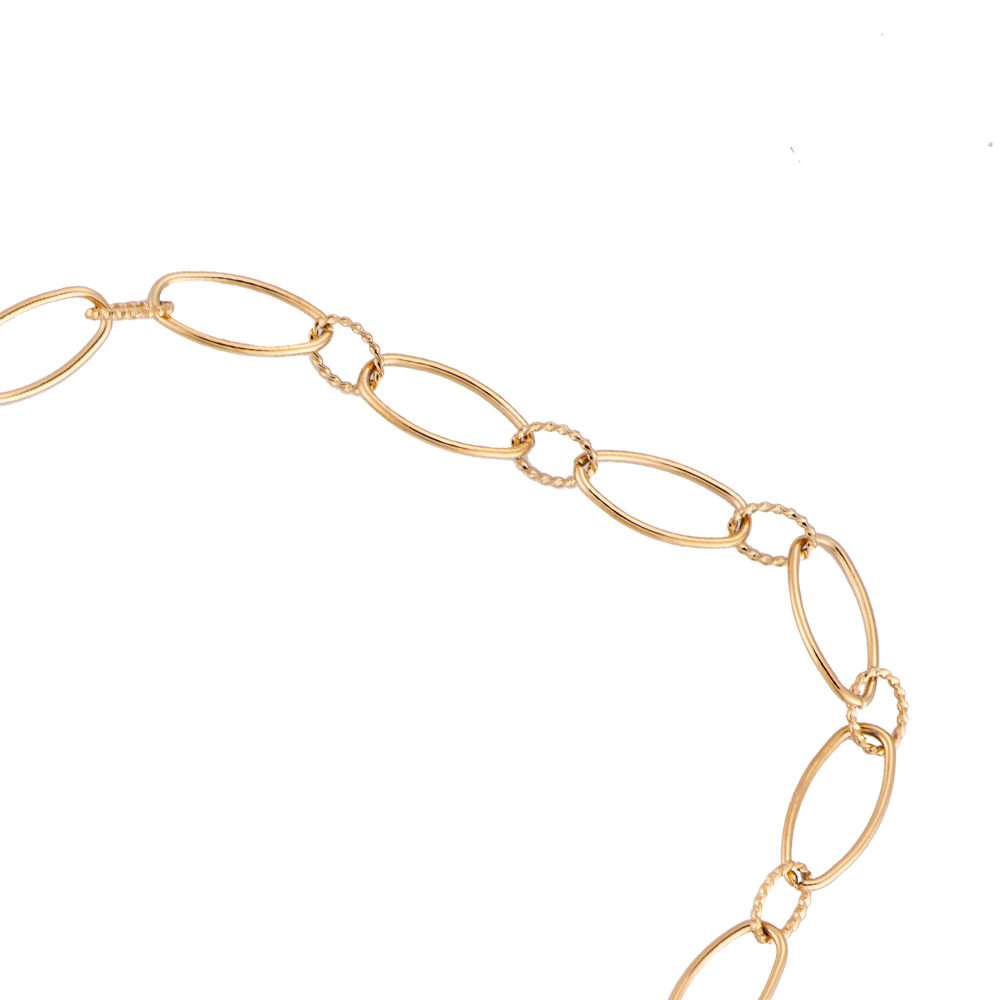 Oval Chain T Clasp Stainless steel Necklace