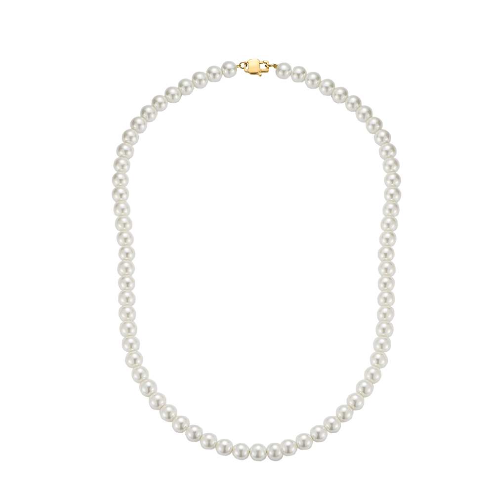 Just Big Pearls 52cm Edelstahl Halskette