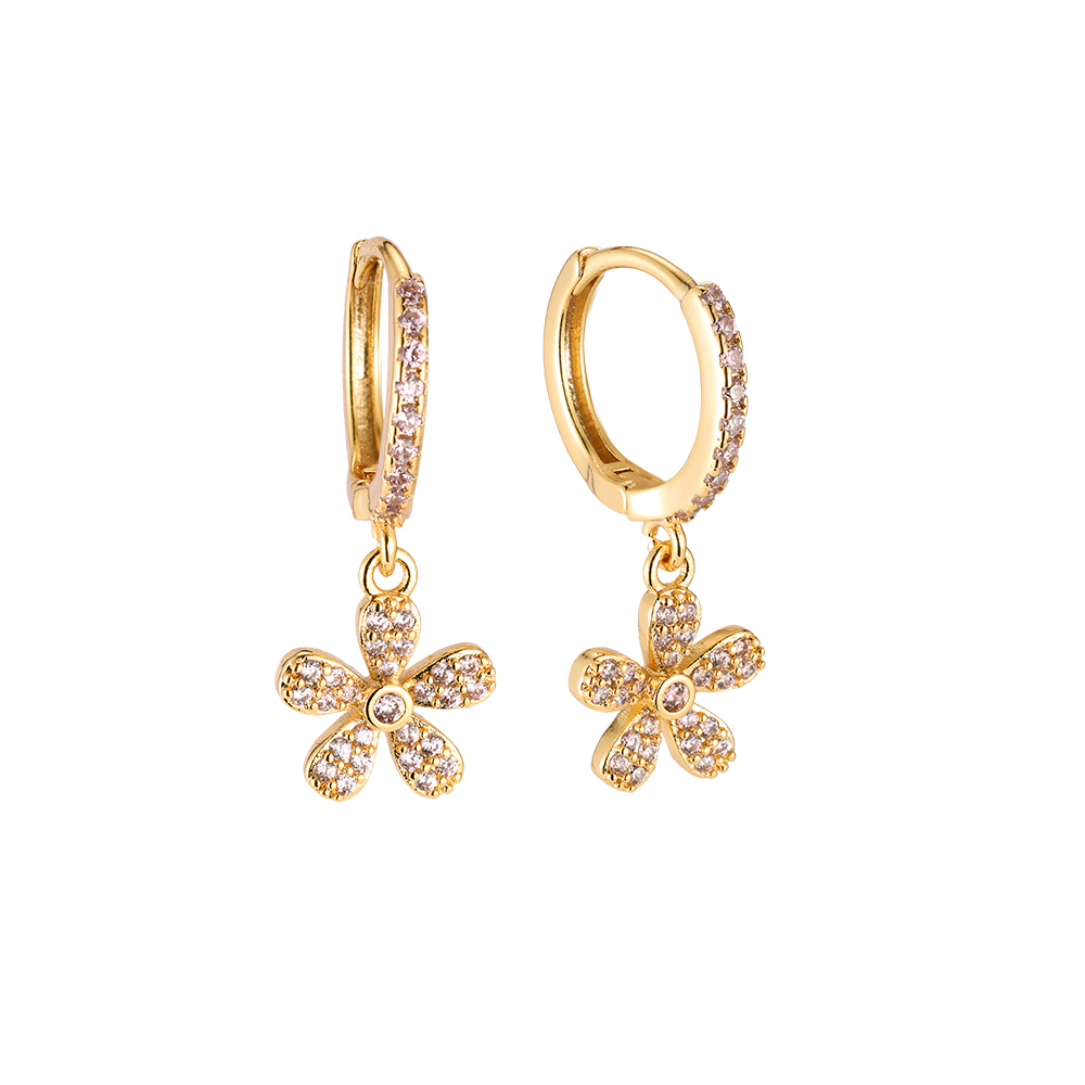 Funkeln Blüttchen Gold-plated Earrings