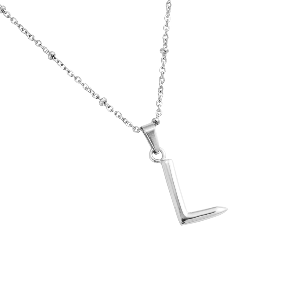 Large Alphabet Stainless Steel Necklace